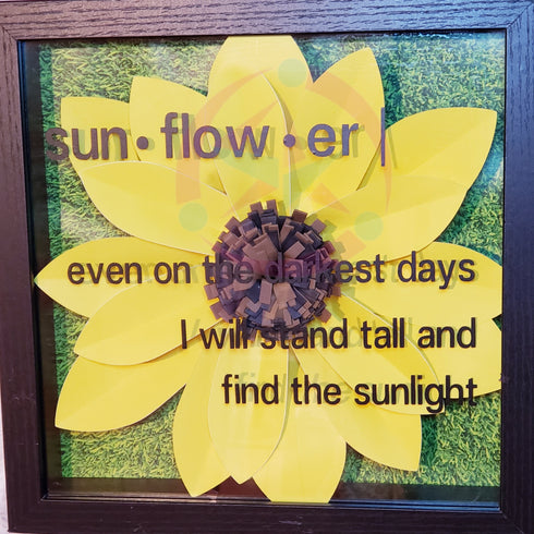 Sunflower Shadow Box